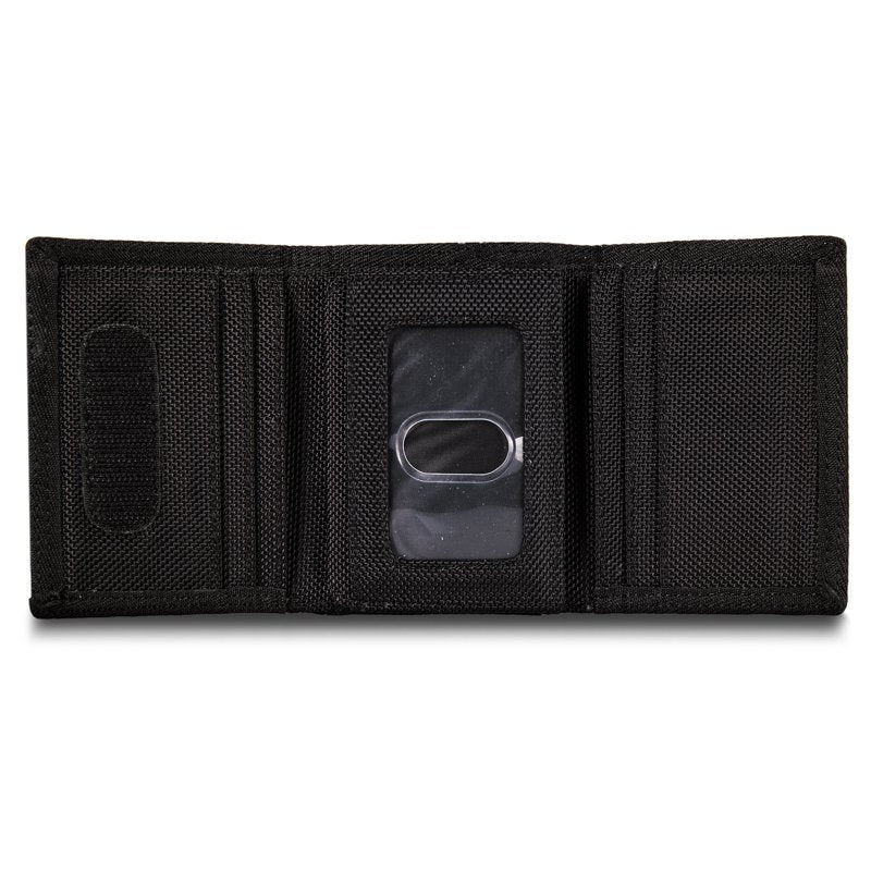 Reebok Nylon Trifold Wallet with RFID Protection, Slim Card Organizer