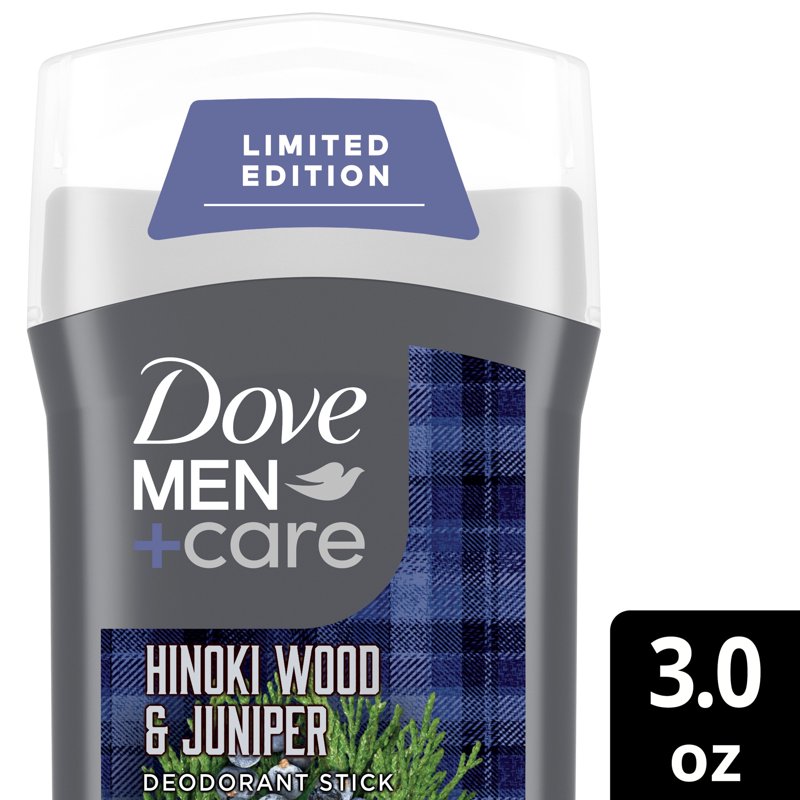 Men's Aluminum-Free Deodorant Stick with Long-Lasting Scent - Hinoki & Juniper, 3 oz