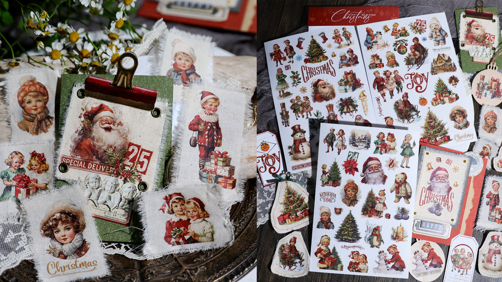 Christmas Rub-On Transfer Sheets for Crafts - Fabric, Wood, Paper, Scrapbooking