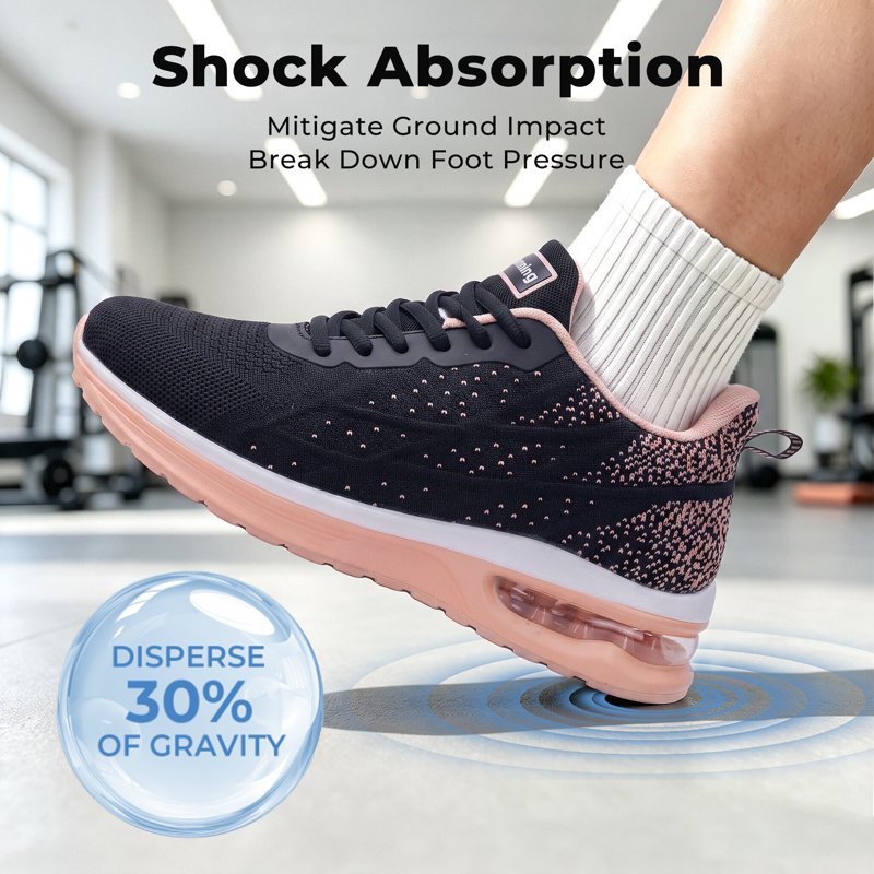Lightweight Women’s Tennis Sneakers for Running & Walking - Breathable & Cushioned Athletic Shoes