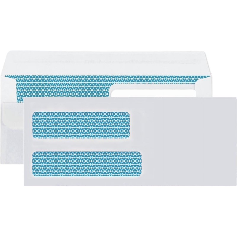 Aimoh #10 Double Window Security Mailing Envelopes 2500 Count - Secure Seal & Privacy