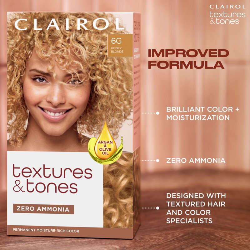 Ammonia-Free Permanent Hair Dye - Natural Black, Multiple Shades & Sizes
