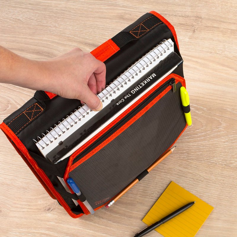 3-Ring Zipper Binder with Expansion Panel, 2-Inch Capacity, Assorted Colors