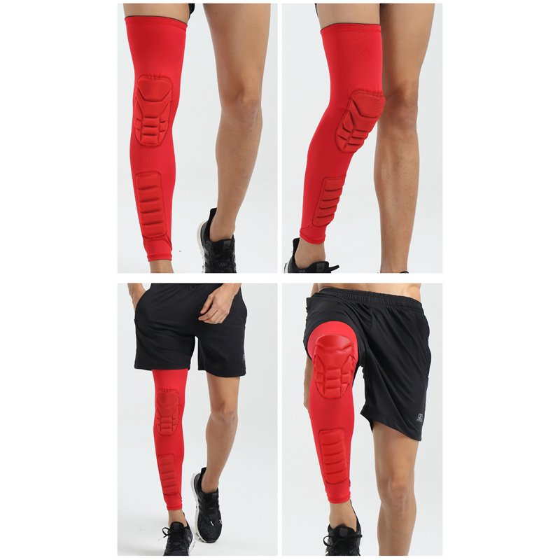 Knee Padded Compression Leg Sleeve - Support & Protection for Sports