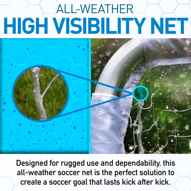 Steel Multi-Sport Soccer Lacrosse Field Hockey Goal 50x42 Inches for Backyard & Practice