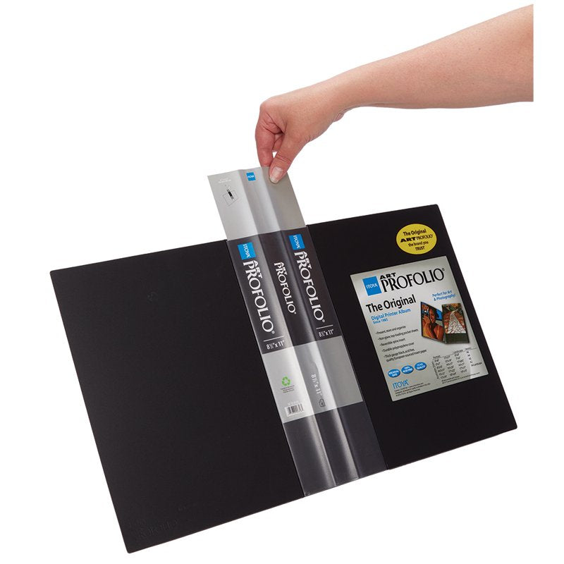 8.5x11 Art Portfolio with 48 Clear Pockets - Acid-Free Presentation Binder
