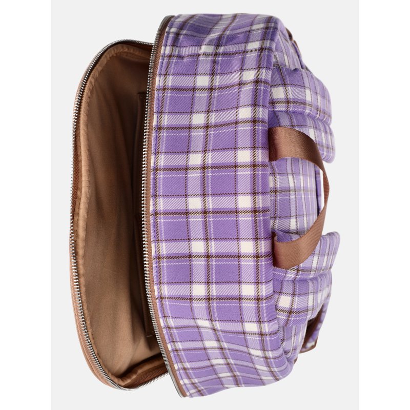 Women's Double Pocket Dome Backpack with Detachable Pouch - Multi Color