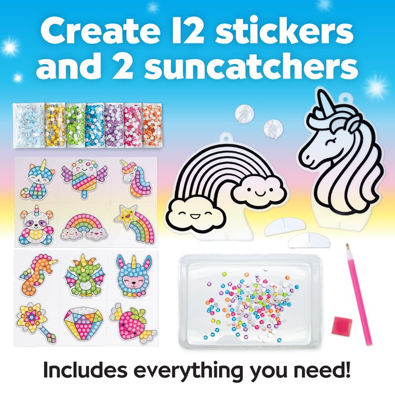 Diamond Painting Kit for Kids - Unicorn Art & Craft Set with 1,000+ Gems