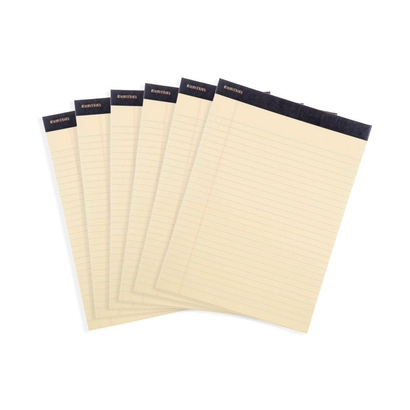 Premium Legal Pads 6 Pack - Narrow & Wide Ruled, Multiple Sizes