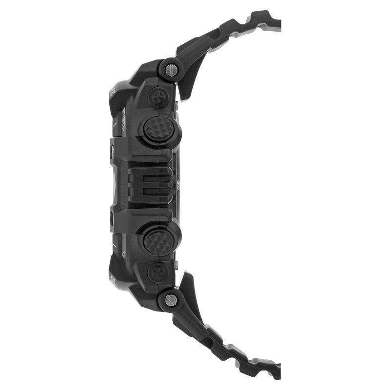 Men's Sports Black Resin Wristwatch with Digital Display and Water Resistance