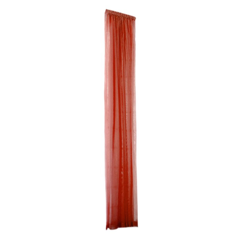Sheer Canopy Bed Curtain Panels - Home Decor Voile Drape for Wedding, 31.5x78.7 inches - Red
