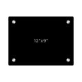 Wall-Mount Dry Erase Board with Black Acrylic & Chrome Stand-Off Finish - Durable Office, Home & Classroom Whiteboard