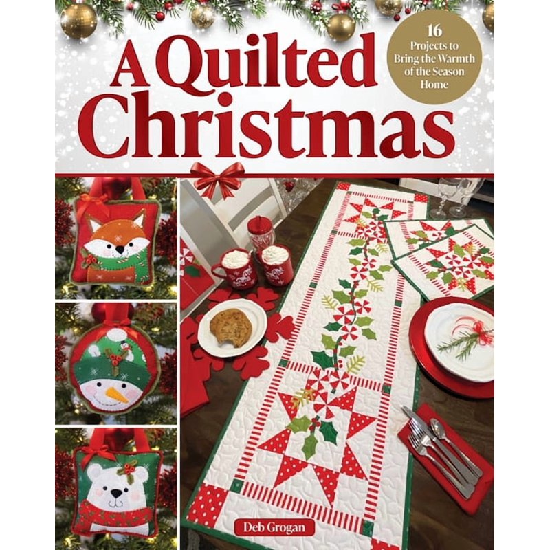 Christmas Quilt Pattern Book with 16 Holiday Projects - Handmade Seasonal Decor
