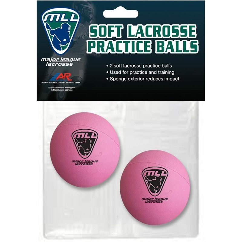 Soft Lacrosse Practice Balls Set of 2 - Pink for Training & Skills