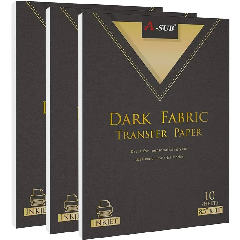 Inkjet Printable Iron-On Transfer Paper for Dark Fabrics - 30 Sheets