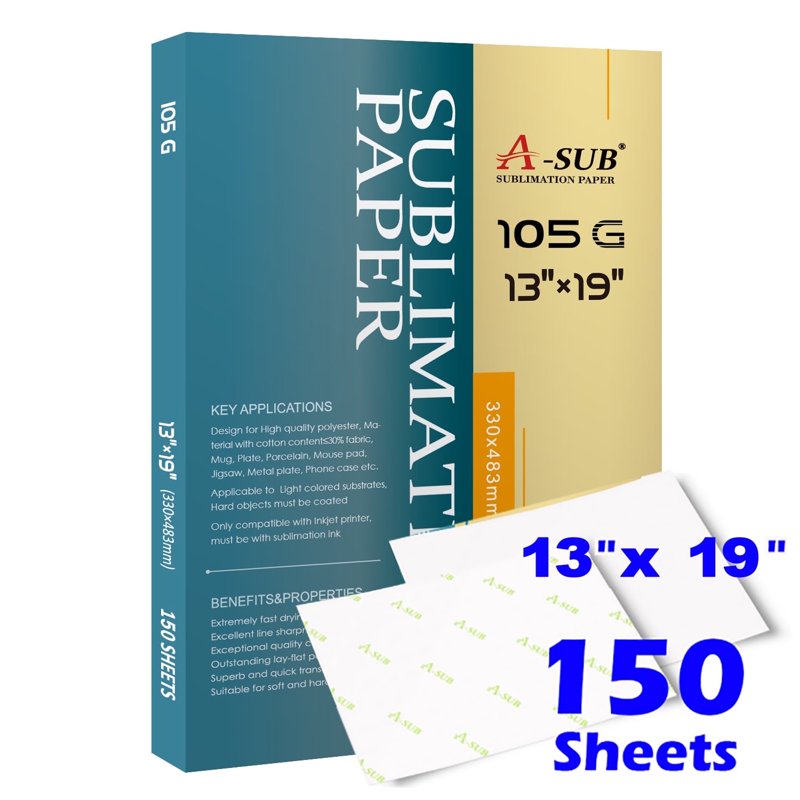 Sublimation Transfer Paper 150 Sheets 13x19 Inch for Inkjet Printers