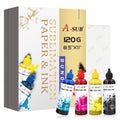 Sublimation Paper and Ink Bundle Kit for Inkjet Printers - 8.5x11 Inch, 120gsm, 110 Sheets + 480ml Sublimation Ink