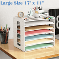 7-Tier Desk File Organizer for A3 Paper - Office & Home Storage