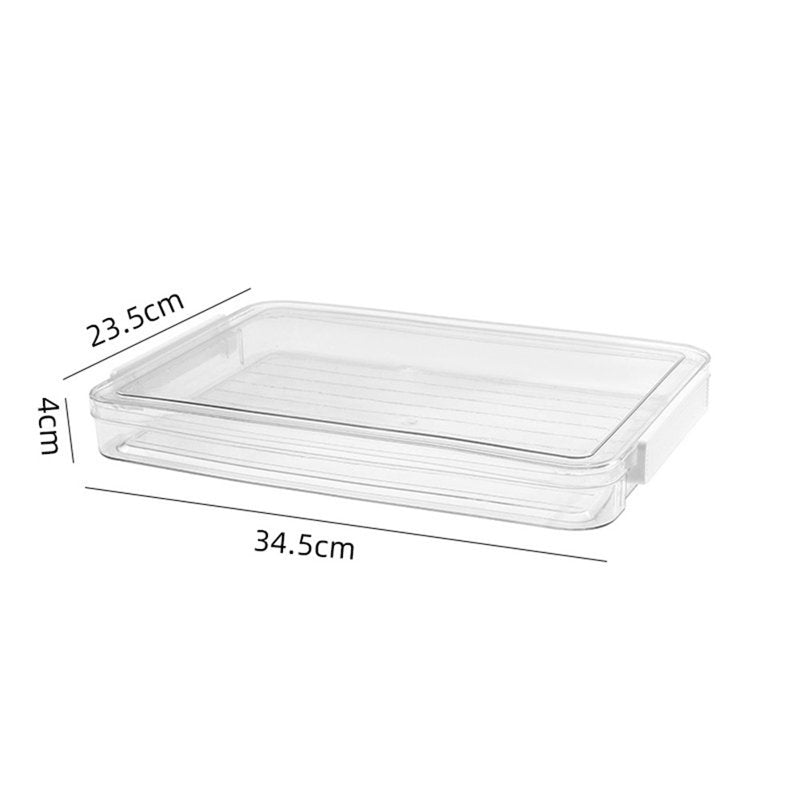 A4 Document Storage Box Office File Organizer Stackable Clear Plastic