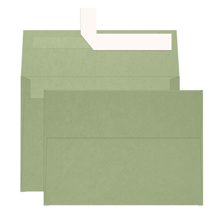 A7 Sage Green Self Sealing Invitations & Gift Card Envelopes 100 Pack