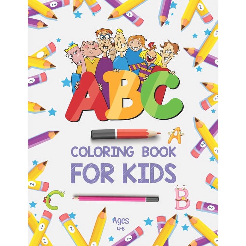 Kids Alphabet Coloring Book for Ages 4-8 - Educational Toddler Activity Book