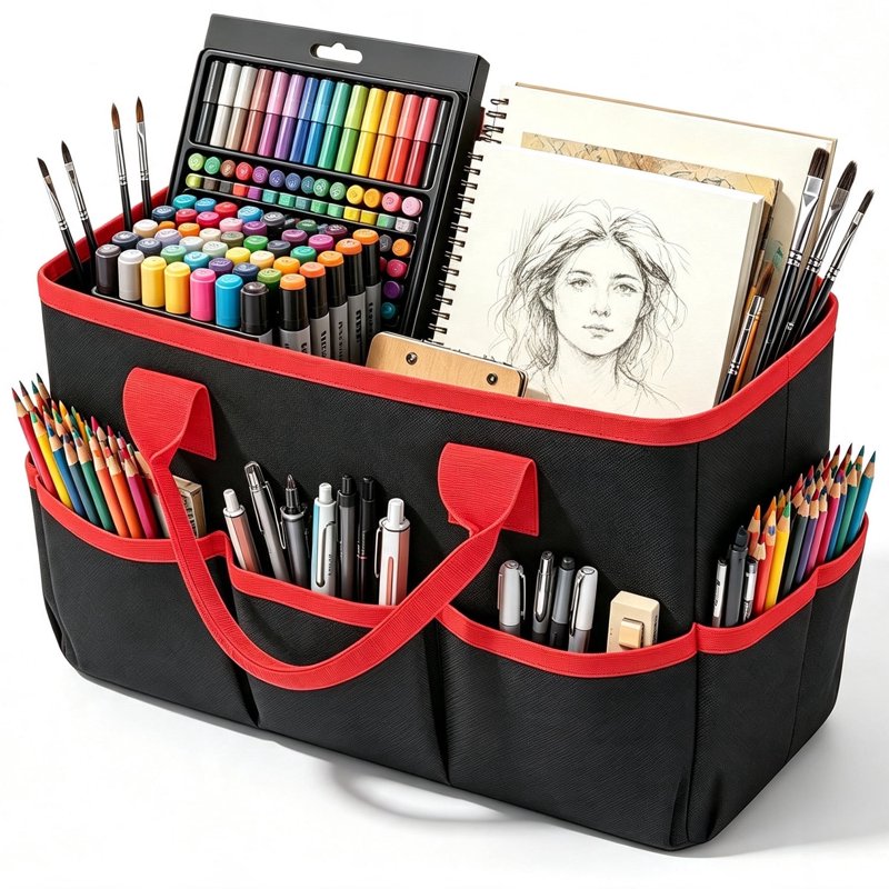 Multi-Purpose Craft & Supply Tote Bag Organizer with Handles - Travel & Classroom Storage