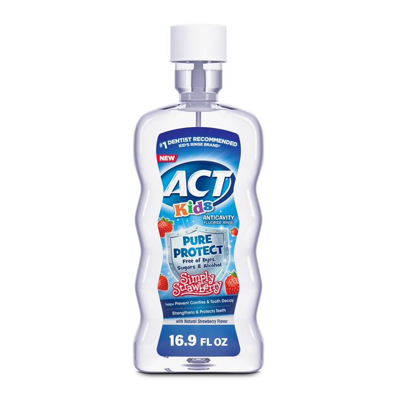 Kids Anticavity Mouthwash with Fluoride - Strawberry Flavor, 16.9 fl oz