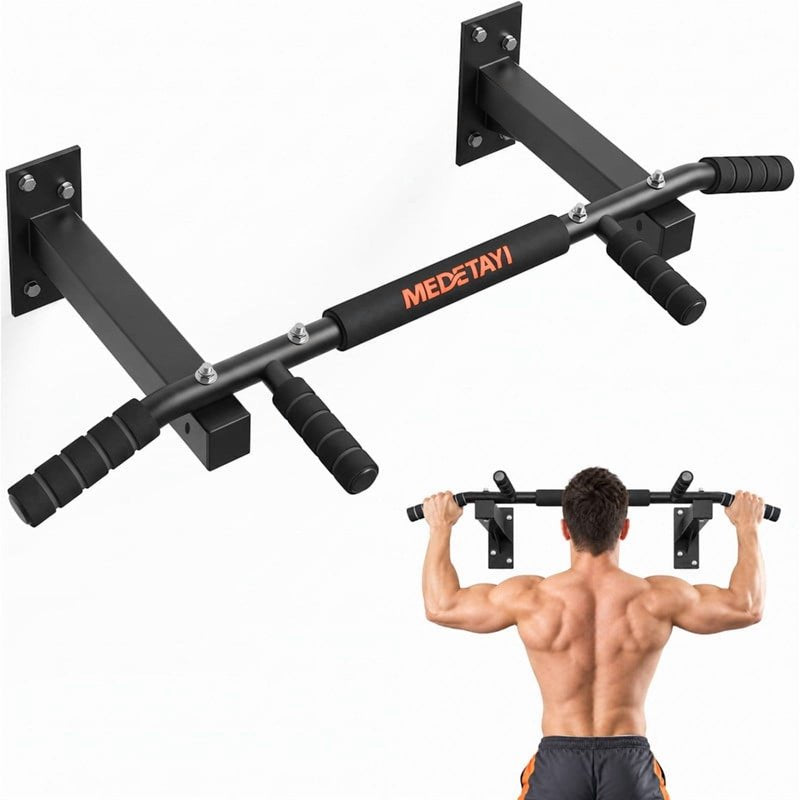 Heavy Duty Wall Mounted Pull Up Bar for Home Gym with Suspension Anchors