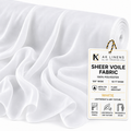 120-Inch Wide Polyester Sheer Voile Fabric Roll for Wedding & Event Decor