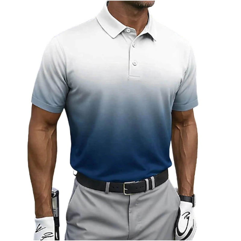 Men's Moisture Wicking Golf Polo Shirt Short Sleeve Collared Summer Performance Tops
