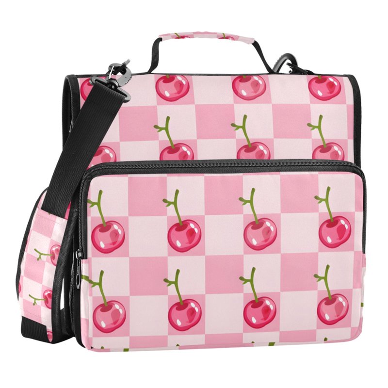 Zipper Binder Folder with Multiple Pockets 3-Ring Organizer Bag