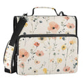 Zipper Binder File Folder Organizer Bag with Multiple Pockets - Floral Design