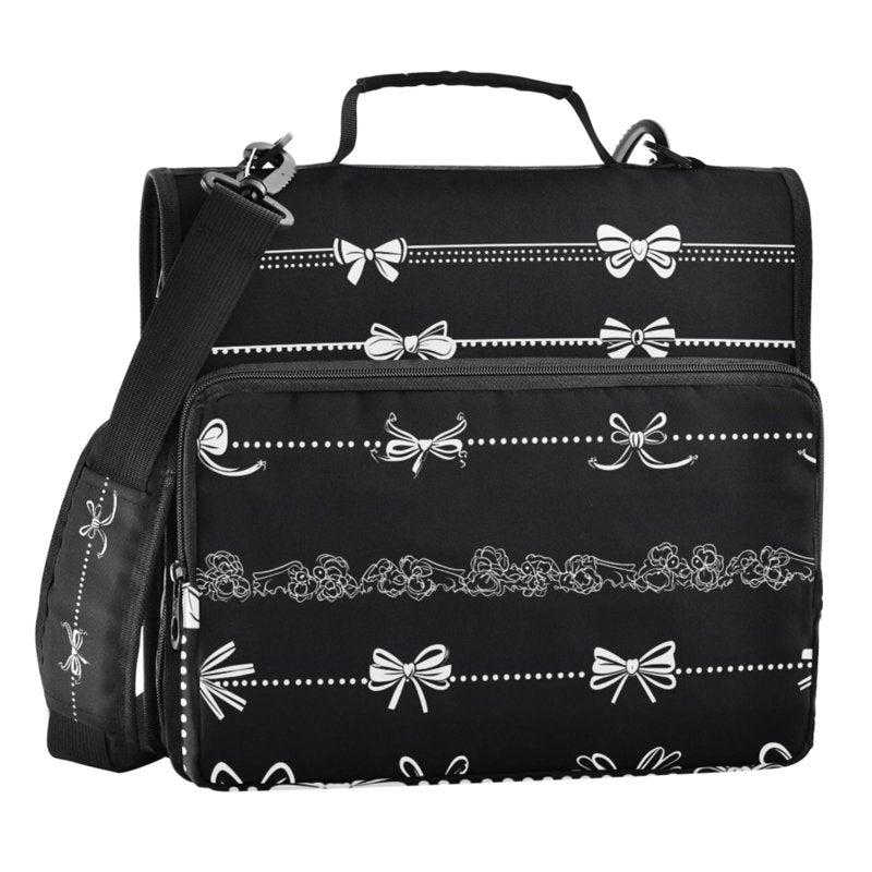 Zipper Binder Organizer Bag with Multiple Pockets and 3-Ring File Holder