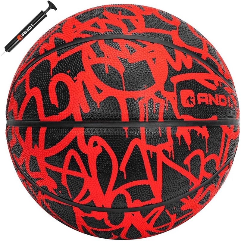 Rubber Basketball Size 7 Indoor Outdoor Graffiti Deep Channel Grip