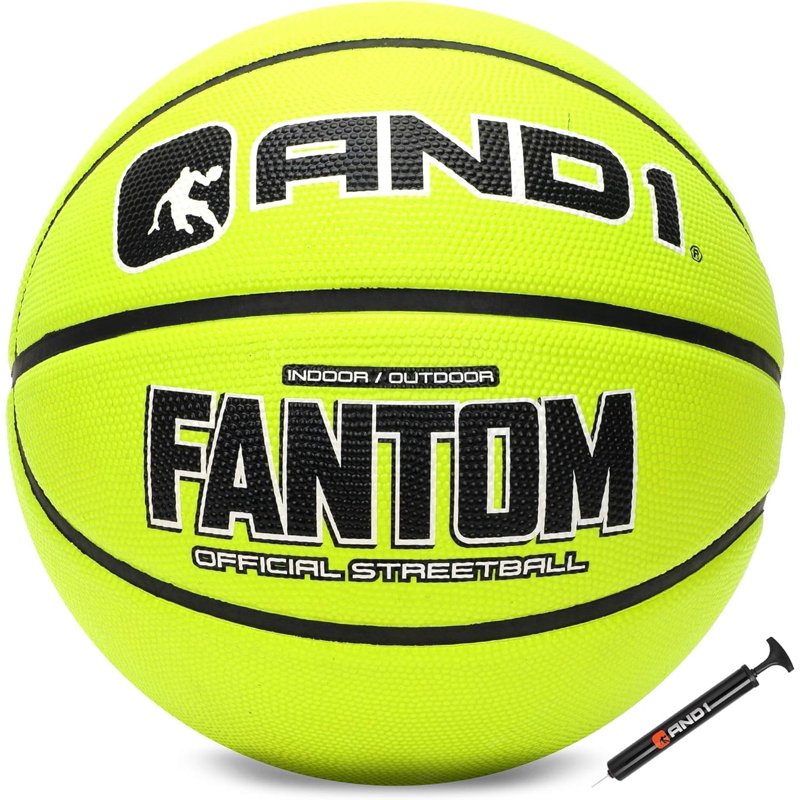 Regulation Size Rubber Basketball for Indoor & Outdoor Play - Deep Channel Grip
