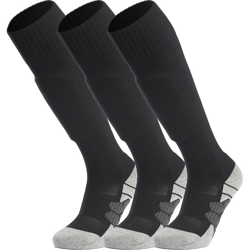 Knee High Soccer Socks for Team Sports - Cushioned Athletic Socks for Boys, Girls, Men & Women
