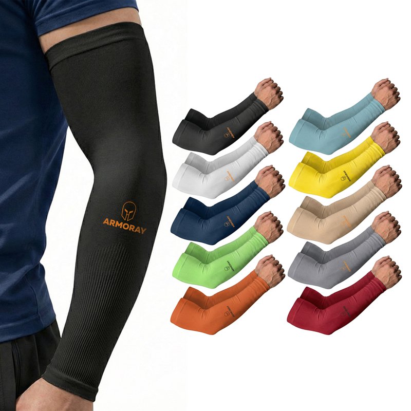 Arm Sleeves for Men Women Sports Compression UV Sun Protection 10 Pairs