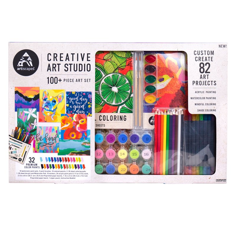 Creative Art Set with 140 Pieces for Kids and Teens - Drawing, Painting & Coloring