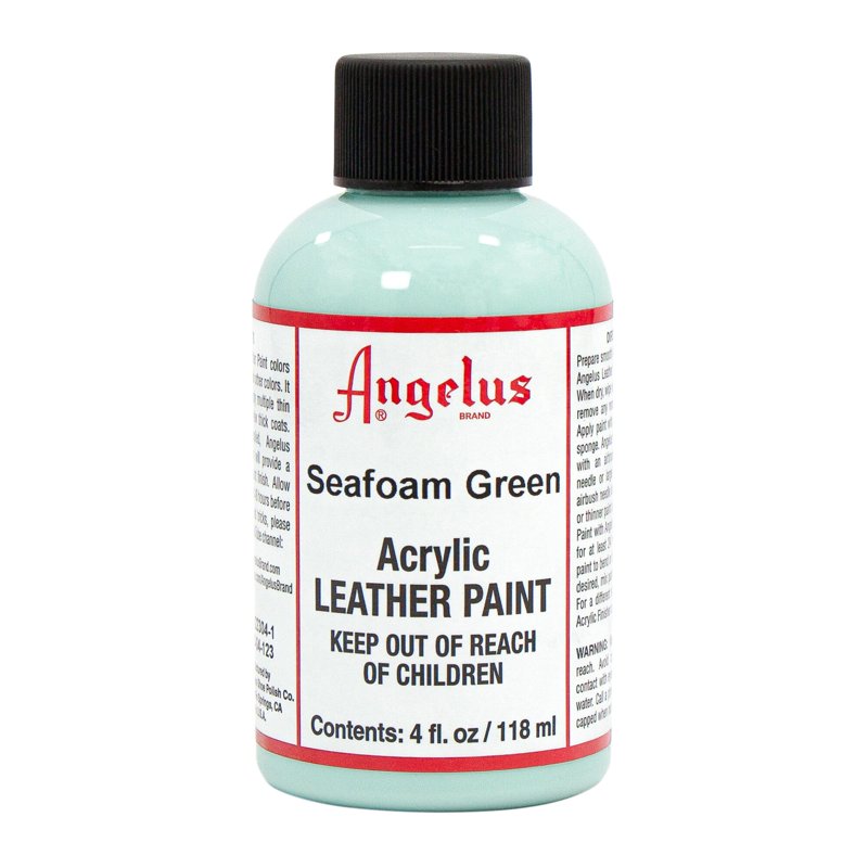 Acrylic Leather Paint for Purse & Vinyl - 4 Oz - Seafoam Green, Champagne, Grey, Coral