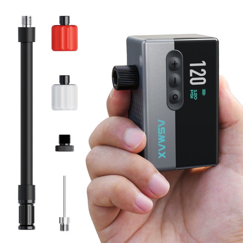 Electric Bike Pump with Digital Gauge, Fast Inflation for Bikes & Balls