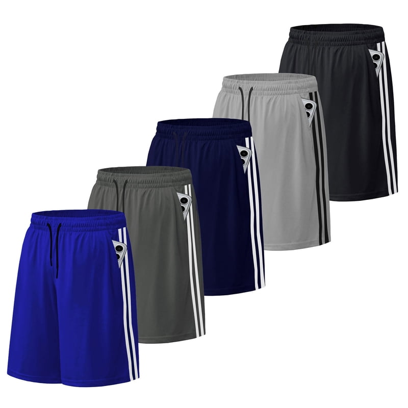 Men's Athletic Shorts with Pockets, Quick Dry Workout Gym Basketball 8-Inch Inseam