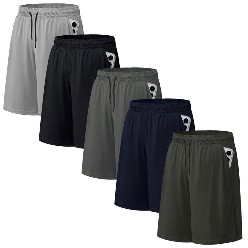 Men's Athletic Shorts Mesh Workout Gym Activewear with Pockets - 8 Inch Inseam