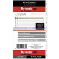 Weekly Monthly Planner Refill Loose-Leaf 2027 Portable Size 3.34 x 6.34 Inches