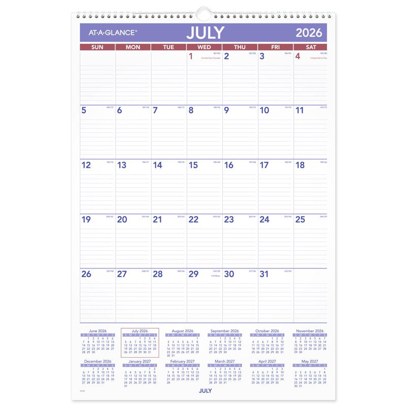 Large Academic Wall Calendar 2026-2027 Monthly Planner 15x22 Inches