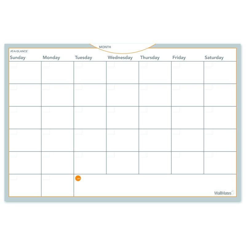 Large Undated Self-Adhesive Dry-Erase Wall Calendar for Planning