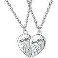 Mother Daughter Heart Necklace Set - Romantic Gift for Moms and Daughters
