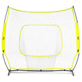 Baseball Softball Hit and Pitch Training Net with Strike Zone Target, 7x7 ft