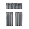 Farmhouse Style Kitchen Curtains 3-Piece Set Blackout Window Drapes with Heat Insulation