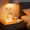 Easter Bunny Night Light Lamp - Resin Decorative Table Lamp with Warm LED for Bedroom & Living Room