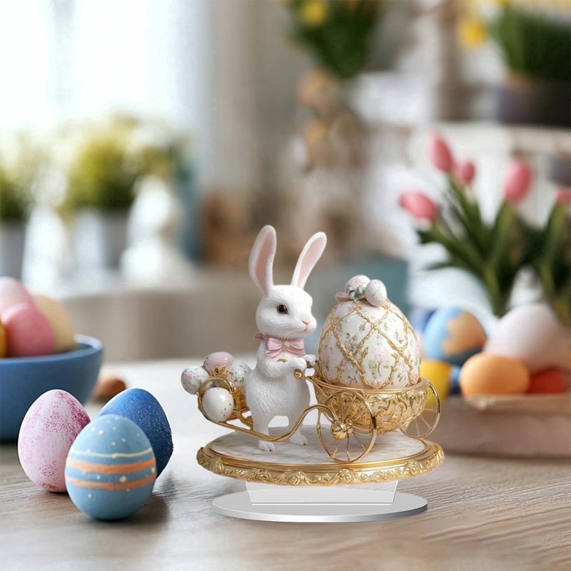 Easter Acrylic Egg Decorations for Spring Holiday Tabletop & Yard Decor